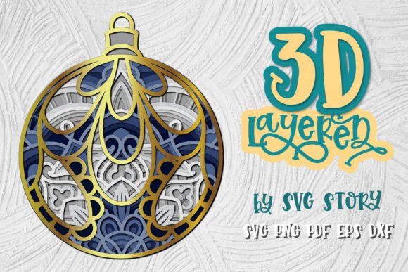 3D Layered Christmas Ball 03 SVG: Real Embroidery Review