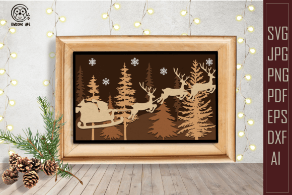 3D Layered Christmas Design for Winter Laser-Cutting Projects