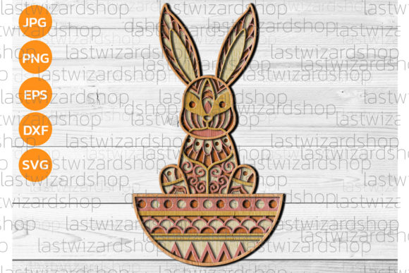 3D Layered Easter Bunny Easter Egg Svg Review