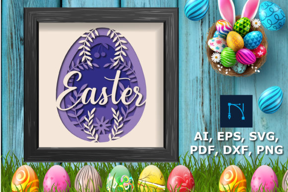 3D Multi-layer Easter Day Shadow Box SVG