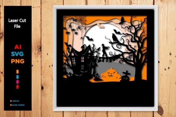 A Halloween Shadow Box Design Worth the Thread