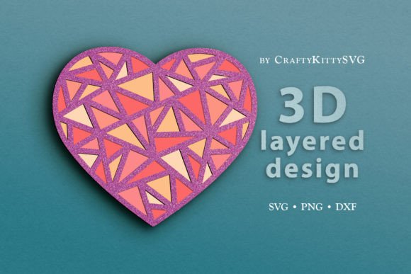 A Polygonal Heart SVG: Laser-Cutting Elegance for Valentine's Day