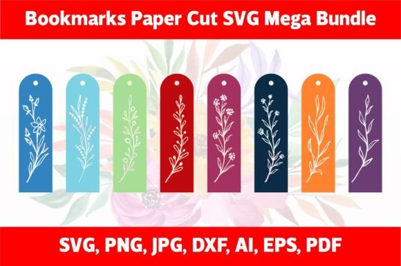 Bookmarks Laser Paper Cut SVG Bundle: Laser Cutting & Organizers