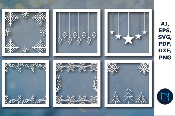 Christmas Decor Paper Cut SVG Bundle for Laser Craft Winter Campaigns