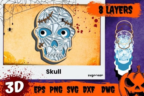 Crafting a Bold Autumn Statement with a Skull 3D SVG for Laser Cutting