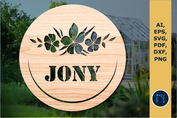 Floral Round Sign 3D SVG: Laser Cutting Signs for Branding