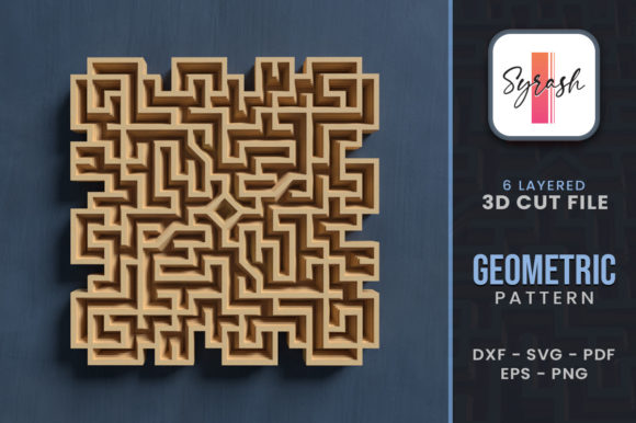 Geometric Pattern 3D Layered SVG for Laser Cutting Projects