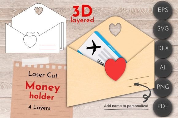 Laser-Cut Valentine's Money Holder for Elevated Client Projects