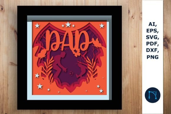 Reviewing Layer Father Day Shadow Box SVG for Laser Cutting