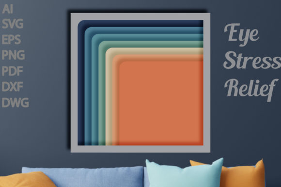 Stress Relief 3D Wall Shadow Box SVG: Laser Cutting for Shadow Boxes