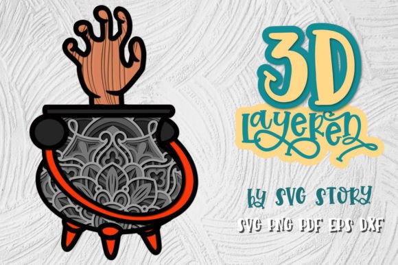 The 3D Layered Hand in the Cauldron SVG Embroidery Design Review