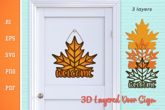 Welcome Autumn Leaf 3D SVG Laser Cutting Sign Review